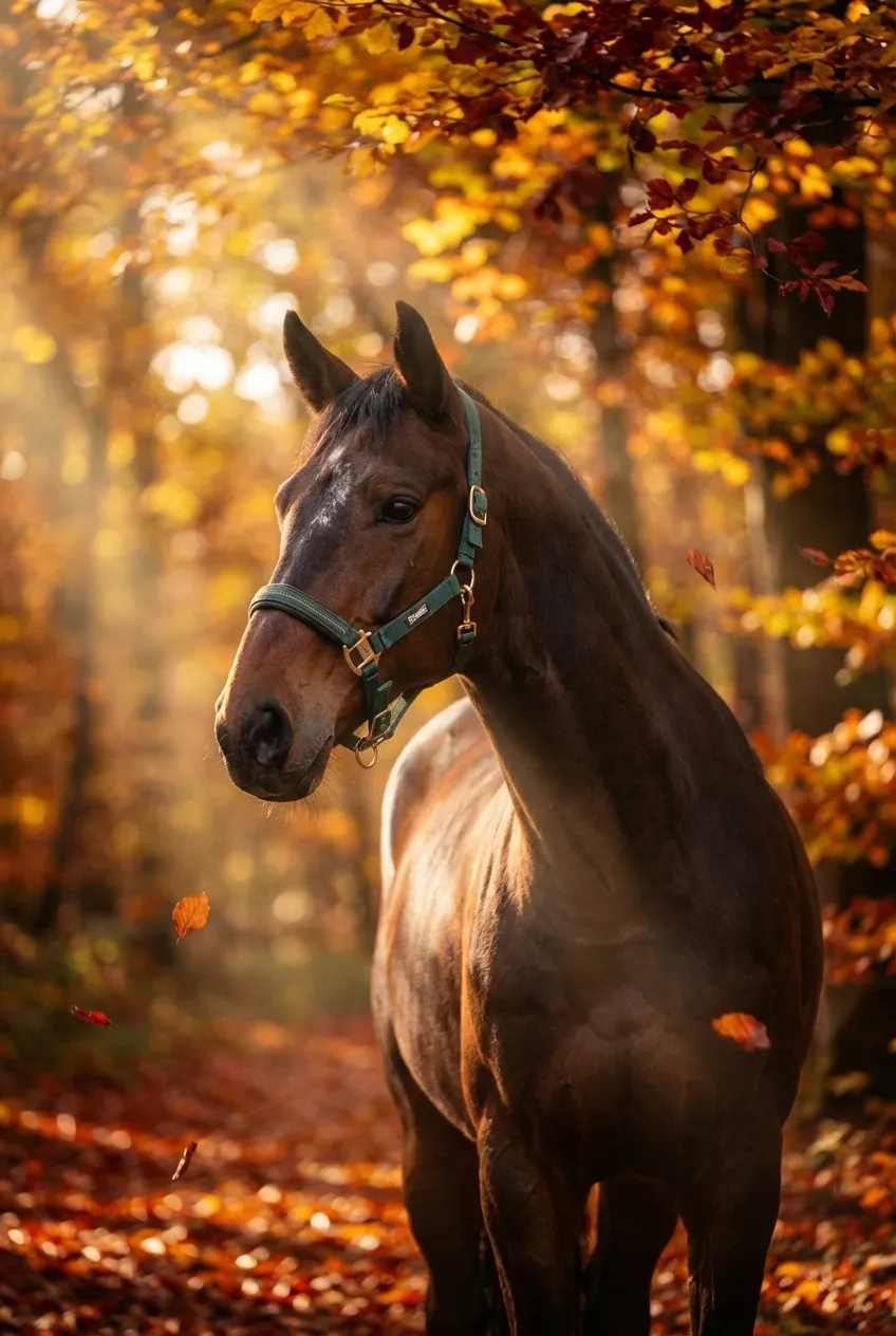Example: Autumn Romance with golden leaves
